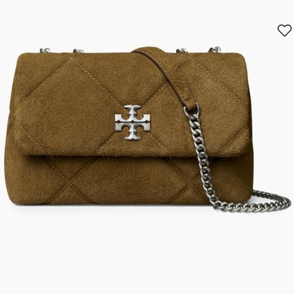 Tory Burch KIRA DIAMOND QUILT SUEDE SHOULDER BAG